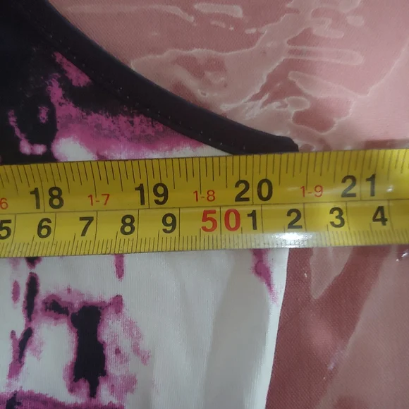 🛍️3/$10🛍️ Black and Pink Tiered Asymmetrical Sundress L - Picture 6 of 6